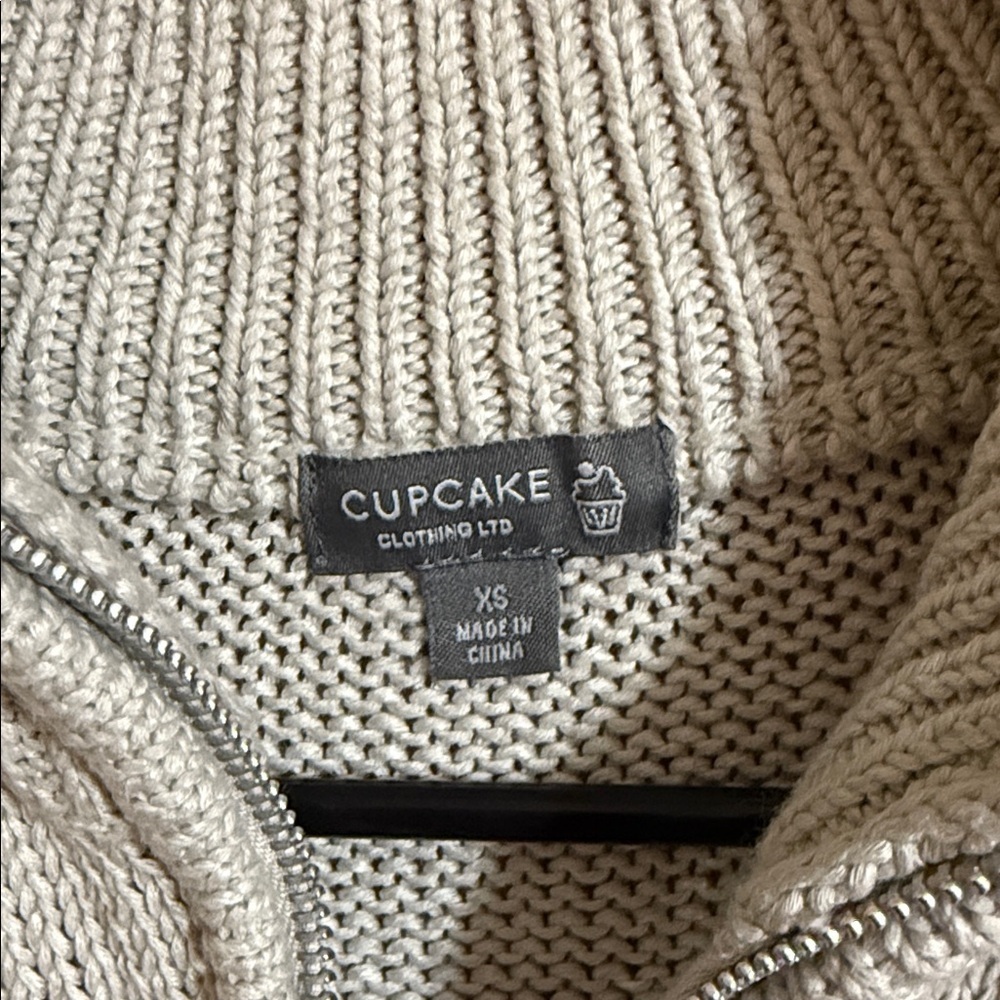 Cupcake Cozy Cream Half-Zip Sweater - Picture 2 of 5